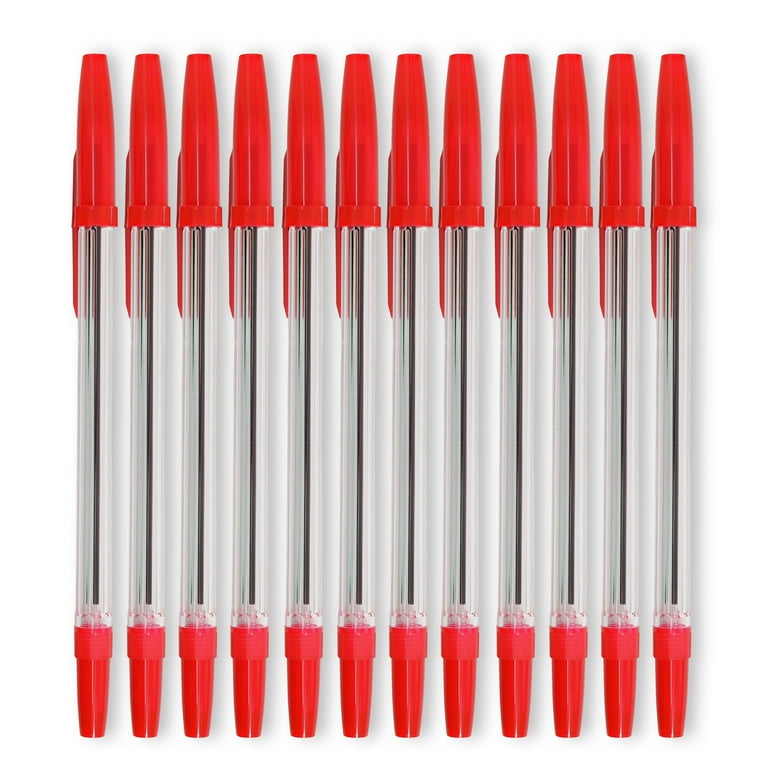 6pcs/set Style Red Retractable Neutral Pen For Teachers' Homework