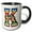 Black/White, variant on 3drose, Colorful Image of Marquee Lights Monogram K, 11oz Two-tone Red Mug