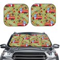 thumbnail image 2 of Kll Cartoon Fire Truck Windshield Sun Shade 2-Piece Foldable Car Front Window Sunshade For Most Sedans Suv Truck- Small, 2 of 7