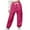 Hot Pink, variant on CAICJ98 Girls Cargo Pants Baggy Joggers Elastic Waist Drawstring with Pockets Casual Travel Hiking Streetwear Lightweight Girls Athletic Pants (Khaki,9-10 Years)