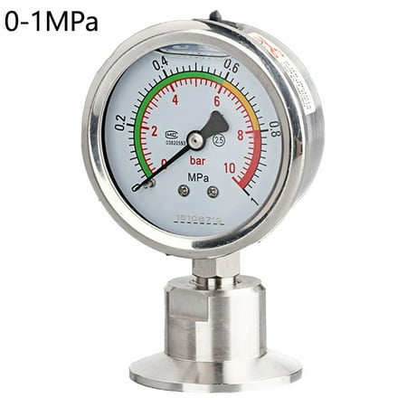 

Manometer 1.5 （50.5mm）OD Tri Clamp Membrane Pressure Gauge-SS304 Diaphragm Gauge