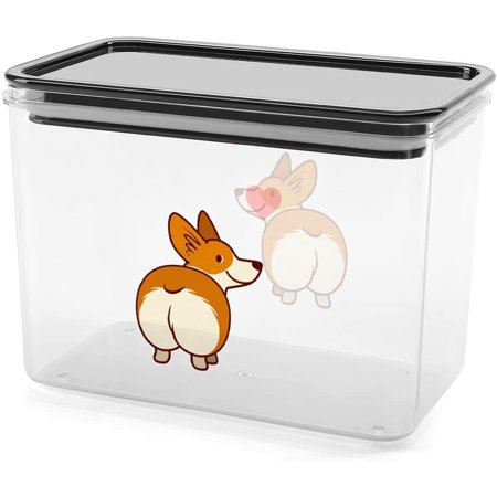 Funny Corgi Butt Heart Clear Plastic Small Storage Bin Organizing ...