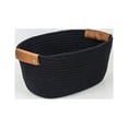 thumbnail image 4 of Decorative baskets for home décor. Woven Basket for Storage Baby and Diaper. Makeup basket Leather Handles. Bathroom storage baskets. Blanket basket living room. towel organizers and storage (White), 4 of 6