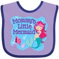 thumbnail image 3 of Inktastic Mommy's Little Mermaid Girls Baby Bib, 3 of 4