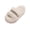 Beige, variant on Beige Slippers For Womens Winter Solid Color Rhinestone Round Toe Flat Thick Sole Fuzzy Plush Warm Non-Slip Cozy Home Wear House Shoes Size 36