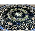 thumbnail image 5 of Handcrafted Pietra Dura Dining Room Table - Unique 4-Seater Round Mosaic River Table-72 Inch, 5 of 5
