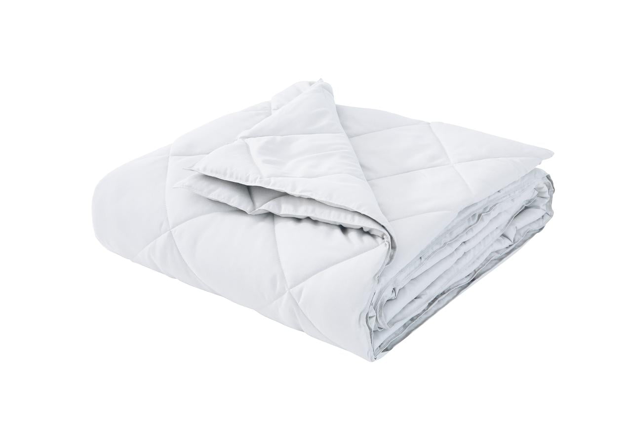 St. James Home Soft Cover Nano Feather Filled Blanket, White, Twin