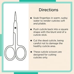 Equate Precision Metal Cuticle Scissors, Curved Sharp Blades for Nail and Eyebrow Trimming, 1 Count