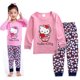 thumbnail image 2 of Hello Kitty Girls primavera y otoño nuevo algodón de manga larga servicio a domicilio camiseta de dibujos animados para niños + pantalones pijama conjunto de ropa interior, 2 of 5