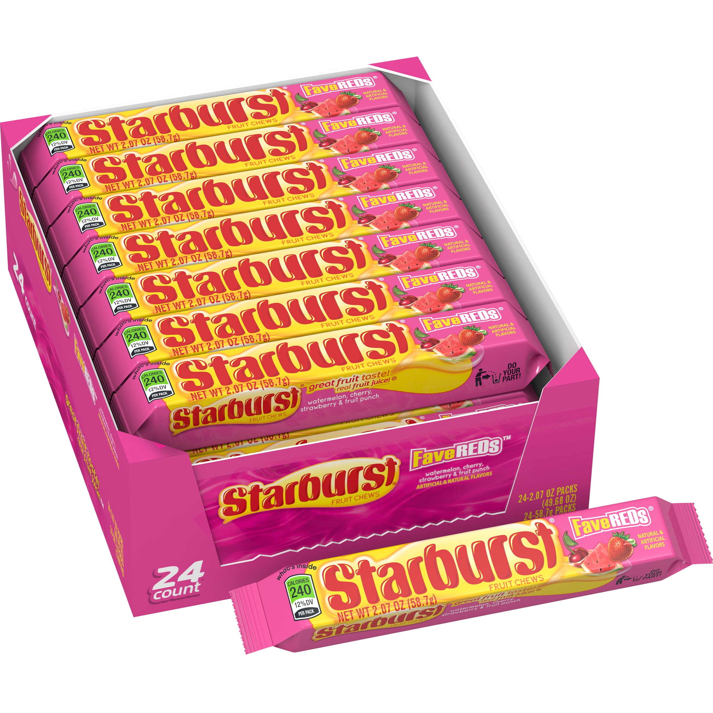 Starburst Fruit Chews Candy, ounce 14 FaveREDs, 4) (Pack of 洋菓子 | eu ...