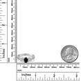 thumbnail image 4 of Gem Stone King 10K White Gold Black Onyx and Lab Grown Diamond Engagement Ring for Women | 1.82 Cttw | Oval 7X5MM | Gemstone December Birthstone | Size 7, 4 of 5