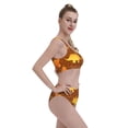 thumbnail image 4 of Daiia Dinosaurs and Leaves printed 2 piece Swimsuit Bikinis for Women High Waisted Racerback Bathing Suits Summer Tummy Control Scoop Neck Swimwear-Large, 4 of 8
