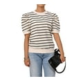 thumbnail image 5 of Gingprous Womens Puff Short Sleeve Tshirt Trendy Striped Knit Tops Casual Spring Summer Crewneck Blouse, 5 of 7