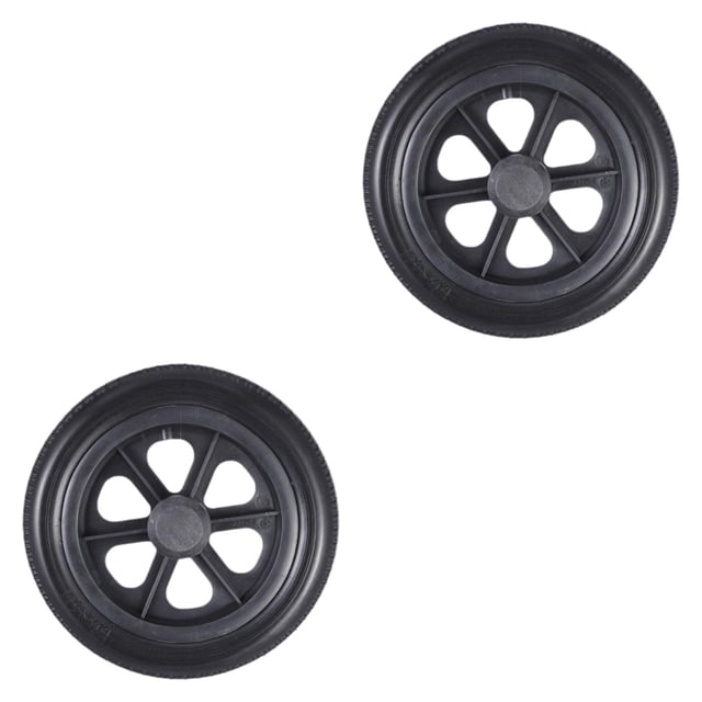 2x Rueda delantera para silla de ruedas de 12 Repuestos Neumático para rueda trasera de silla de ruedas negro