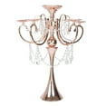 thumbnail image 6 of Efavormart 27.5" Tall Rose Gold Metal Candelabra Chandelier Votive Candle Holder Wedding Centerpiece - With Acrylic Chains, 6 of 9