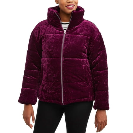 Climate Concepts Women's Crushed Velvet Bubble Jacket