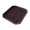 thumbnail image 2 of Funda de asiento con cuentas de madera Cojín de asiento con cuentas Multifuncional Resistente Fresco Tejido a mano rojo oscuro, 2 of 9