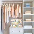 thumbnail image 4 of Yayeee Collapsible Cube Storage Bin with Lid Fabric Closet Decorative Basket with Handles, Colorful Cartoon Flowers, 4 of 7