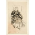 thumbnail image 2 of Francis Lathrop 11x14 Gold Ornate Wood Frame and Double Matted Museum Art Print Titled - Seated&nbsp;Woman, 2 of 4