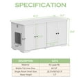 thumbnail image 2 of NARTRU Cat Litter Box Enclosure, Hidden Washroom Storage Cabinet Furniture,White, 2 of 8