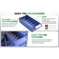 thumbnail image 4 of 40 Drawer Bolt & Nut Tool Storage Cabinet, Gray Iron Frame with HIPS Plastic Drawers, Parts Organizer with Dividers & Label Stickers for Hardware, Screws, Small Tools, 4 of 5