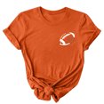 thumbnail image 5 of T Shirts for Women Plus Size Work Short Sleeve Out Blouse Football Print Shirt T Shirt in Fall, 5 of 8