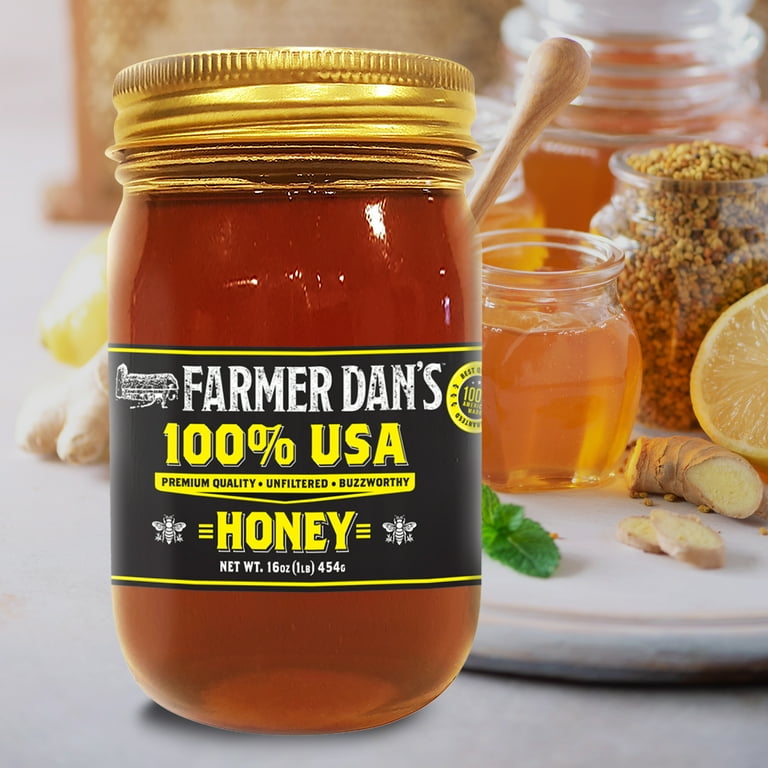 Farmer Dan's 1lb Honey Jar - Walmart.com