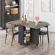 thumbnail image 4 of Qinaqin Movable Space-Saving Plegable Kitchen Mesa para 4 con 2 Almacenamiento Shelves y 6 Ruedas Ideal Pequeño Kitchens cm de Profundidadining Rooms (Gray), 4 of 8