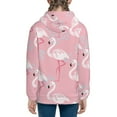 thumbnail image 6 of Sikiie Flamingo Zip Up Hoodie Teenage, hoodies for Teenage, Zipper Sweatshirt Jacket for Daily, Traveling-Small, 6 of 6