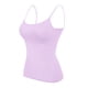 thumbnail image 1 of Camiseta sin mangas de color liso para mujer, con relleno en el pecho, algodón y spandex, ropa interior de verano, antiluz, tallas S-XXL, lavado a mano, 1 of 7