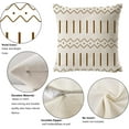 thumbnail image 4 of Modern Sofa Throw Pillow Covers Set of 4 Decorative Pillow Covers 18x18 inch Farmhouse Outdoor Modern Boho Pillowcase for Patio Couch Sofa Living Room Home Decoration(Coffee), 4 of 6