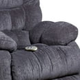 thumbnail image 3 of Massaging Columbia Indigo Blue Microfiber Recliner, Heat Control, 3 of 3