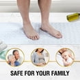 thumbnail image 3 of HITSLAM Extra Long Bathtub Mat-40x16 Non Slip Shower Mat with Drain Holes and Suction Cups,Machine Washable Bath Mat,White, 3 of 8