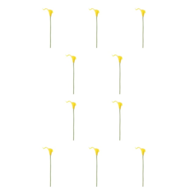 Decoración de plantas simuladas Bearachild Flores artificiales Will Pure Yellow amarillo puro 10Conjunto