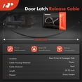 thumbnail image 3 of A-Premium 29.92 Inch Door Latch Cable Compatible with Dodge Ram 1500 1998-2000 2002, Ram 2500 1999-2002, Ram 3500 1999-2002, Rear Left and Right, 2-PC, 3 of 5