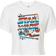 thumbnail image 3 of Star Wars - Doodle Americana - Juniors Cropped Tee, 3 of 5