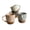 Assorted Neutrals, variant on Ceramic Large Latte Mug Set (4 pieces), 16 oz - Microwave Safe, Porcelain Coffee Mugs with Large Handles - Modern, Unique Style, Perfect for Any Kitchen. Microwave Safe Ceramic.