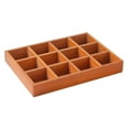 thumbnail image 5 of kowaku Wood Drawer Organizer with 12 Sections 13.2x9.4x1.8inch Rectangular for Home Office Accessories Versatile Makeup Display Tray Brown, 5 of 9