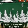 thumbnail image 4 of Christmas Tablecloth Rectangle 60x102 Inch, Winter Xmas Trees Green Table Cloth, Stain Resistant Farmhouse Fabric Table Cover for Holiday, Dinner, Party, 4 of 6