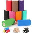 thumbnail image 2 of 9 Pack Self Adhesive Bandage Wrap, 4" X 5 Yards Elastic Cohesive Bandage Wrap..., 2 of 5