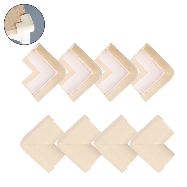 Paquete de 8 protectores de esquinas con cinta adhesiva para mesa a prueba de bebés