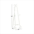 thumbnail image 4 of DecMode 17" x 52" White Metal Tall Adjustable Floor 3 Tier Scroll Easel, 1-Piece, 4 of 14
