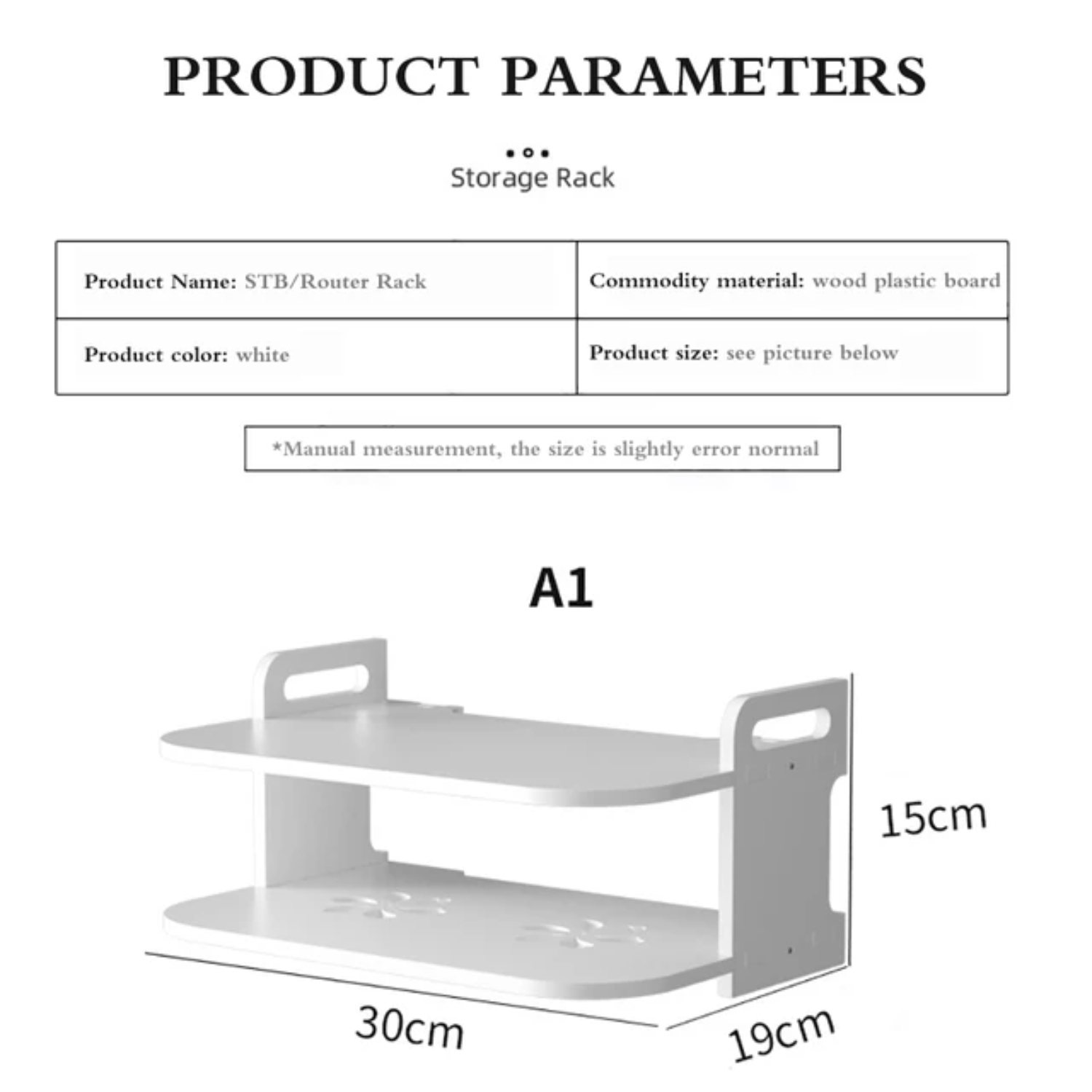 JINZHSF Elegant Wall Mount Aluminum Single-Layer Space-Saving Storage TV Box Router Shelf Set-Top Box Bracket Holder Mini PC DVD Player Stand Rack