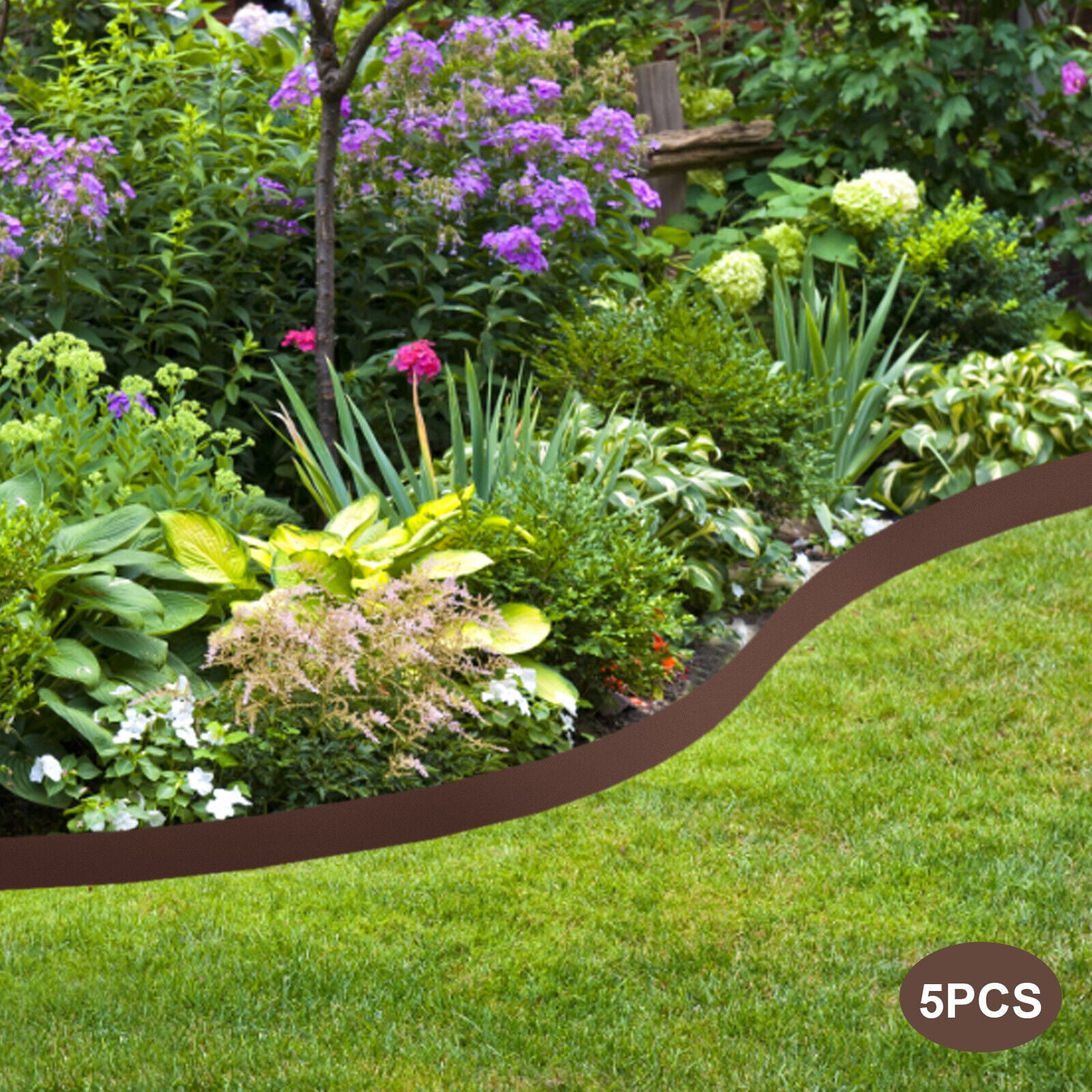 Minimalist Landscaping Edgings 5 Steel Lawn Edging Metal Landscape Edging Garden Border Metal Barrier 3"x39" Brown