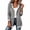 03# Gray, variant on Ihhxva Women's Hooded Quilted Jacket, Snap Front Mid-Length Coat with Detachable Hood and Pockets, Long Sleeve Casual Outerwear S - 3XL