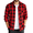 Red, variant on COOFANDY Mens Long Sleeve Flannel Shirt Button Down Plaid Shirt Casual Cotton Shirt Jacket