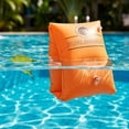 thumbnail image 6 of 2 Pack Inflatable Arm Floaties, Double Air Chambers Swimming Arm Bands Roll Up Water Sleeves, Safe Swimming Training Accessories for Pool Beach Water Activities (Orange), 6 of 6