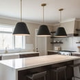 thumbnail image 6 of 83707LCB-BK Lark Madi - 14W 1 LED Medium Pendant In Modern Style-11.5 Inches Tall and 16 Inches Wide-Lacquered Brass/Black Finish, 6 of 19