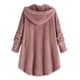 thumbnail image 5 of Pntutb Mujer Tallas grandes Botón Felpa tops Con capucha Cárdigan suelto Abrigo de lana Chaqueta de invierno Selecciones de flash Pntutb Pntutb-7451, 5 of 7