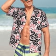 thumbnail image 5 of Lsque Black Snake pattern Hawaiian Shirt for Men, Unisex Summer Beach Casual Short Sleeve Button Down Shirts-Large, 5 of 9